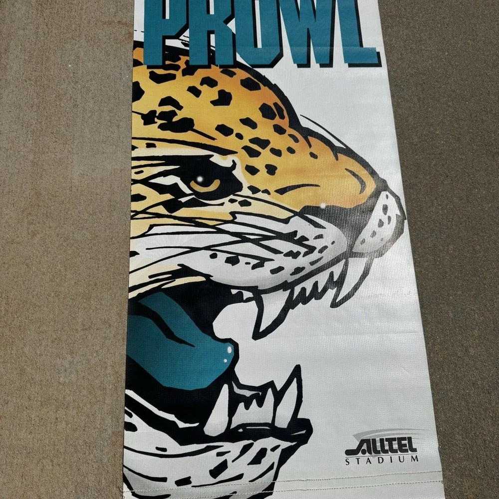 Vintage Jacksonville‎ Jaguars Street Banner Collection 1997 Banner NFL 43